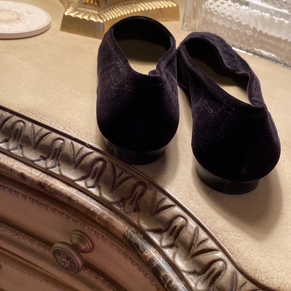 Enzo Angliolini black Swede flats , diamond pattern top - Picture 3 of 5